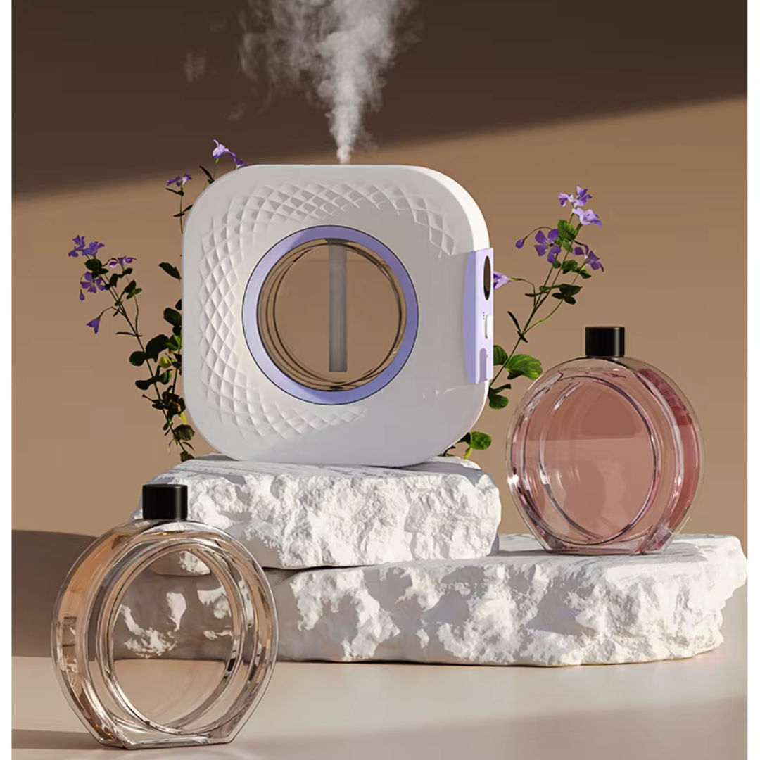 Diffuseur huiles essentielles ( sans huile) - Aromathérapie mural & portable 50 ml, 4 modes à intervalles, recharge USB silencieuse ≤ 36 dB | CALMSPIRIT