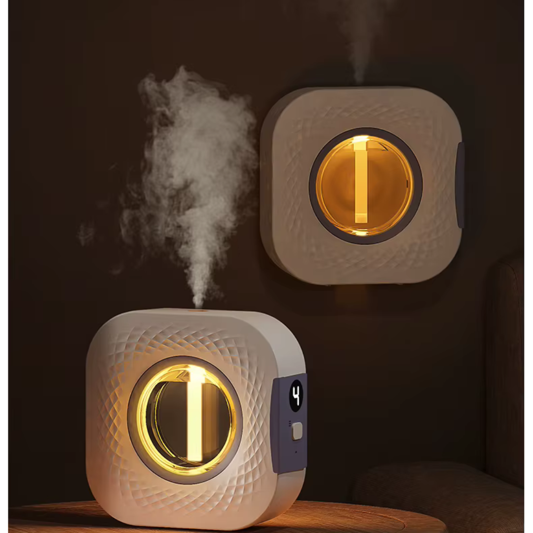 Diffuseur huiles essentielles ( sans huile) - Aromathérapie mural & portable 50 ml, 4 modes à intervalles, recharge USB silencieuse ≤ 36 dB | CALMSPIRIT