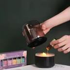 Diffuseur huiles essentielles effet flamme & brume humidificateur 120 ml, 8–12 h | AROMACLOUD