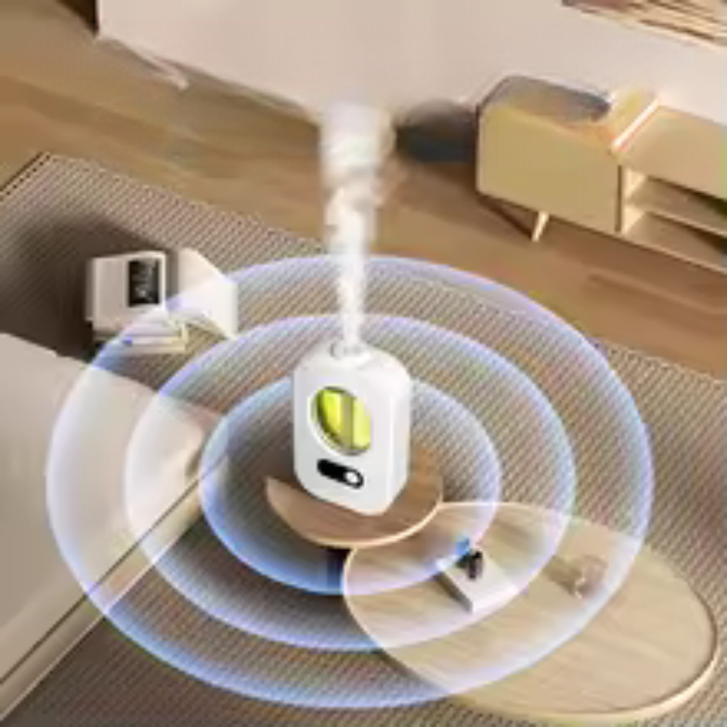 Diffuseur huiles essentielles mural & veilleuse à brume fine 40 ml, USB-C rechargeable, silencieux ≤ 36 dB | TERRAMIST