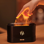 Diffuseur huiles essentielles effet flamme & brume humidificateur 180 ml, 9–12 h (Noir/Blanc)| HARMONY