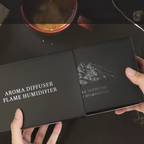 Diffuseur huiles essentielles effet flamme & brume humidificateur 180 ml, 9–12 h (Noir/Blanc)| HARMONY