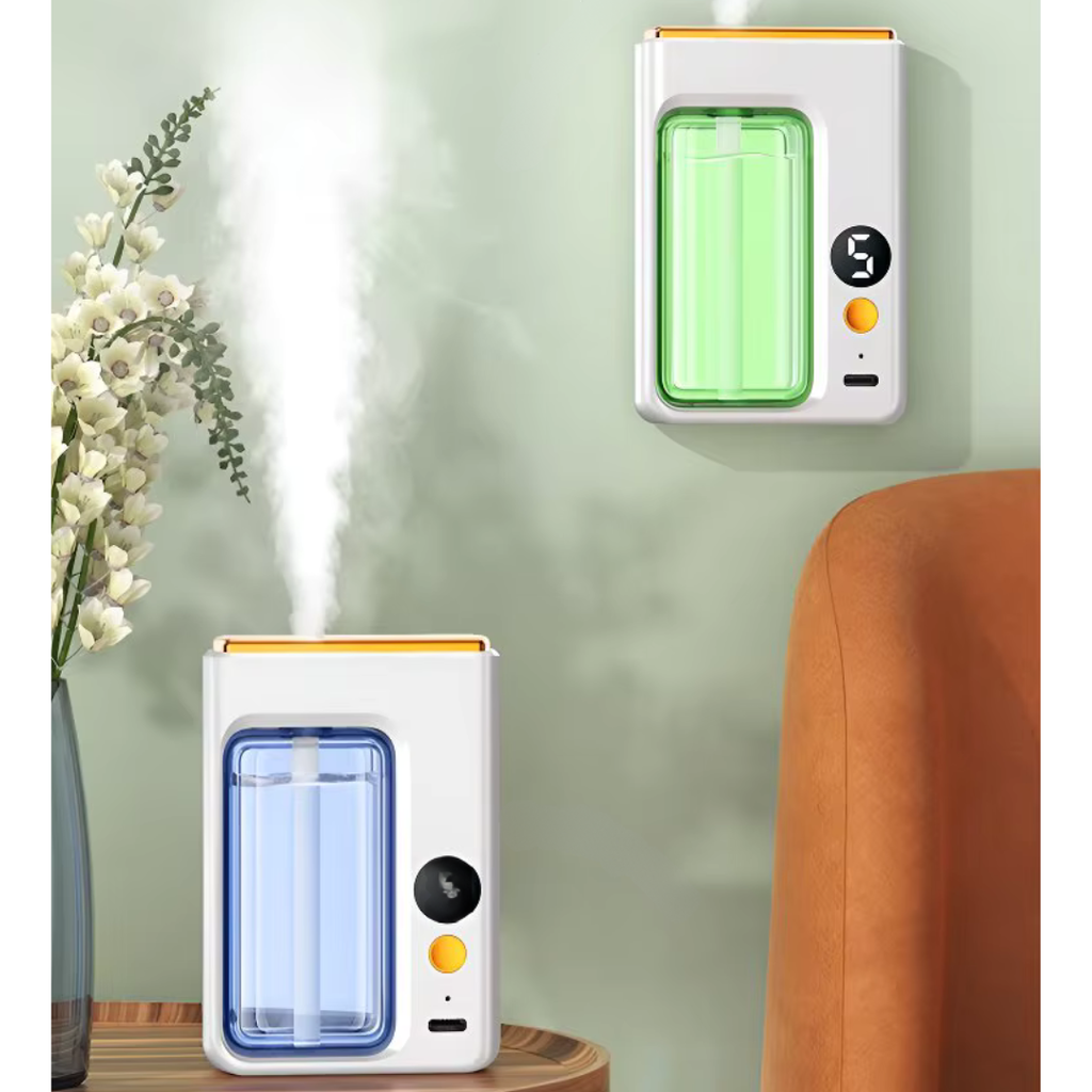 Diffuseur huiles essentielles mural & portable à brume fine 40 ml(vendu sans huile) USB-C rechargeable, silencieux ≤ 36 dB | PUREZEN