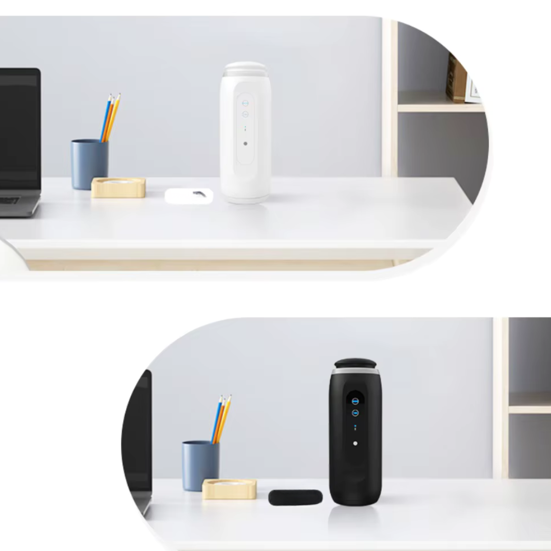 Diffuseur huiles essentielles mural sur prise 300 m³, 100 ml, Bluetooth (Blanc/Noir) | NATUREMIST