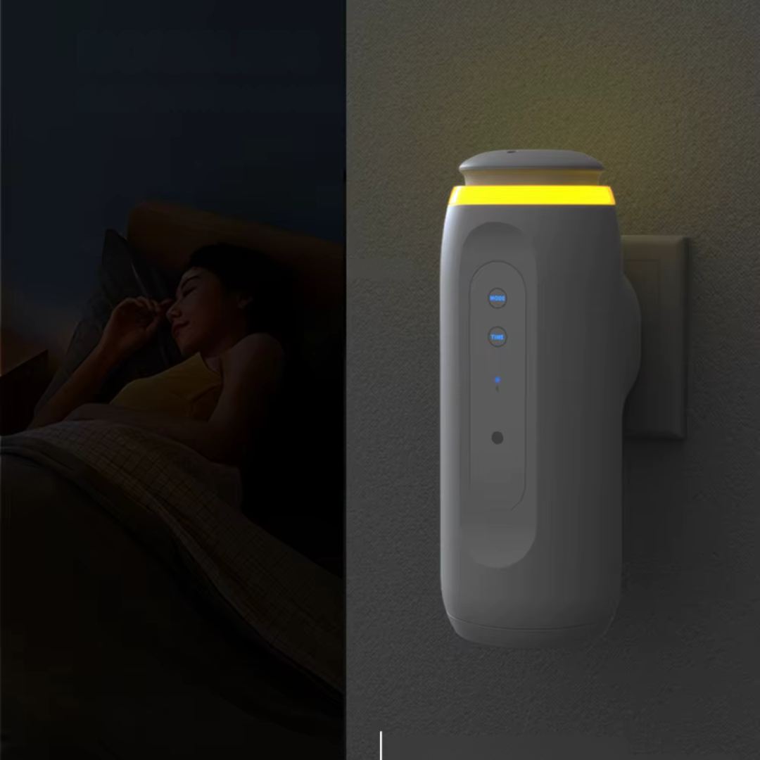 Diffuseur huiles essentielles mural sur prise 300 m³, 100 ml, Bluetooth (Blanc/Noir) | NATUREMIST