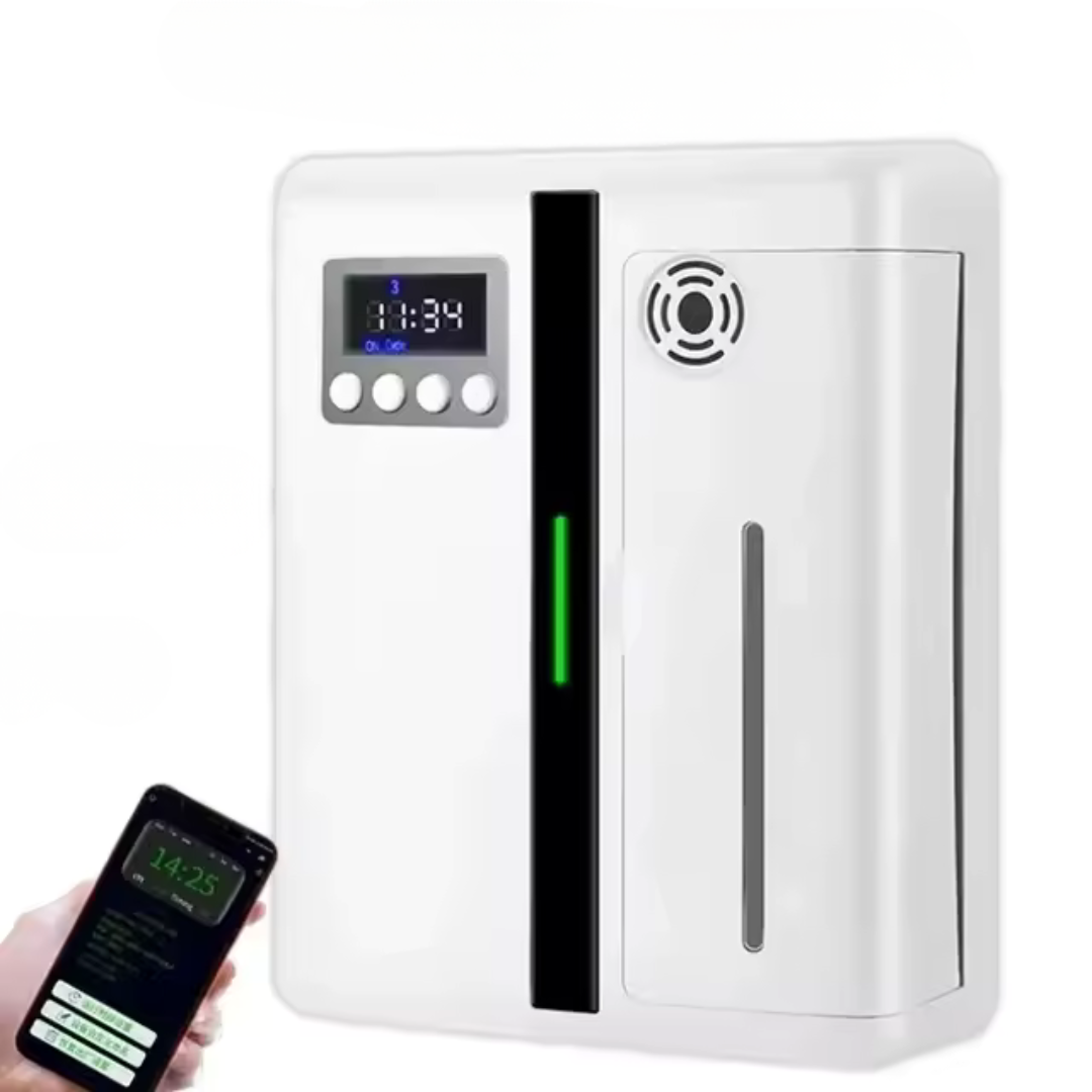 Diffuseur d’huiles essentielles Bluetooth 160 ml (100–300 m³), silencieux noir/blanc | ZENMIST