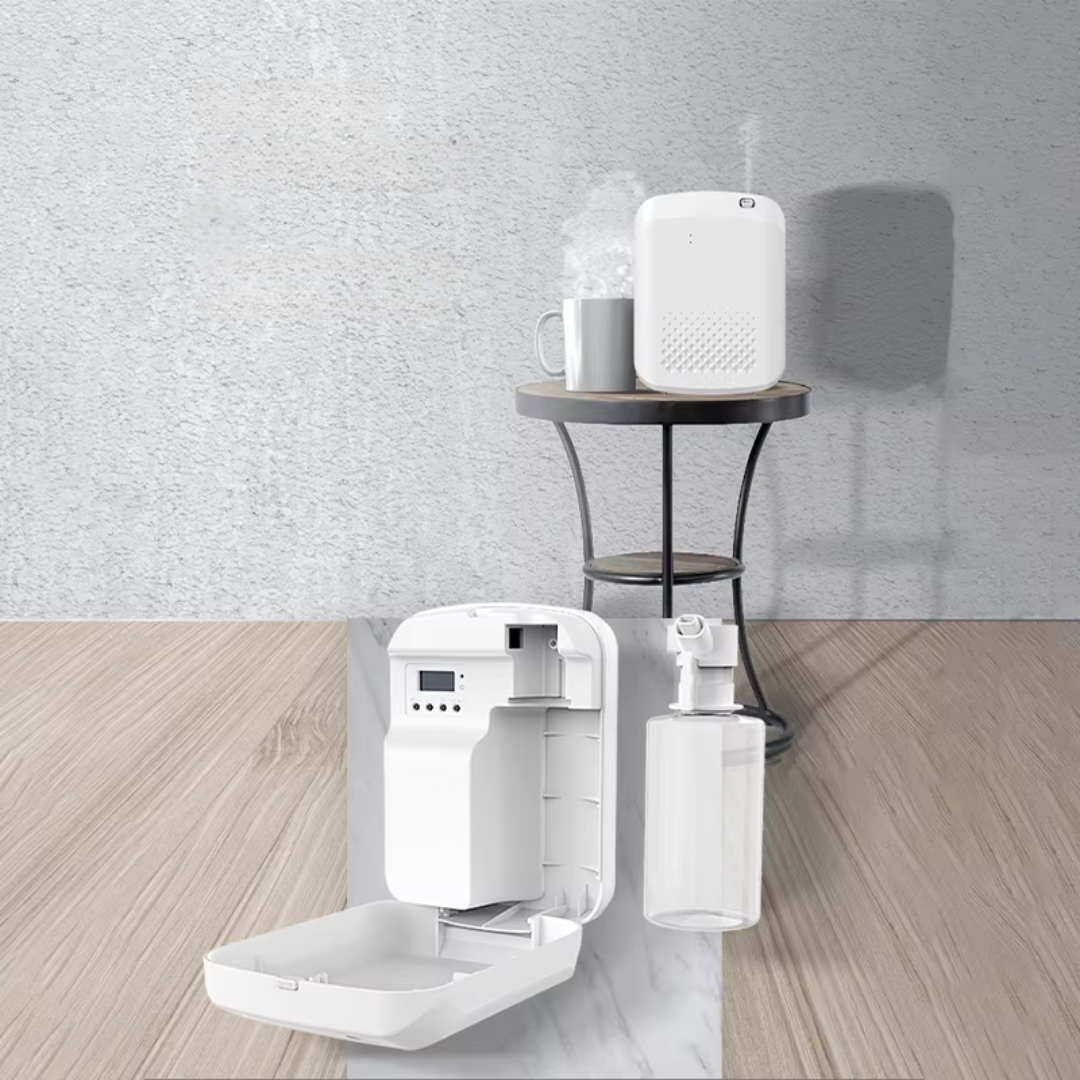 Diffuseur huiles essentielles Wi-Fi & Bluetooth 400 ml (500–1000 m³), mural/posé, silencieux noir ou blanc | AROMAGLOW